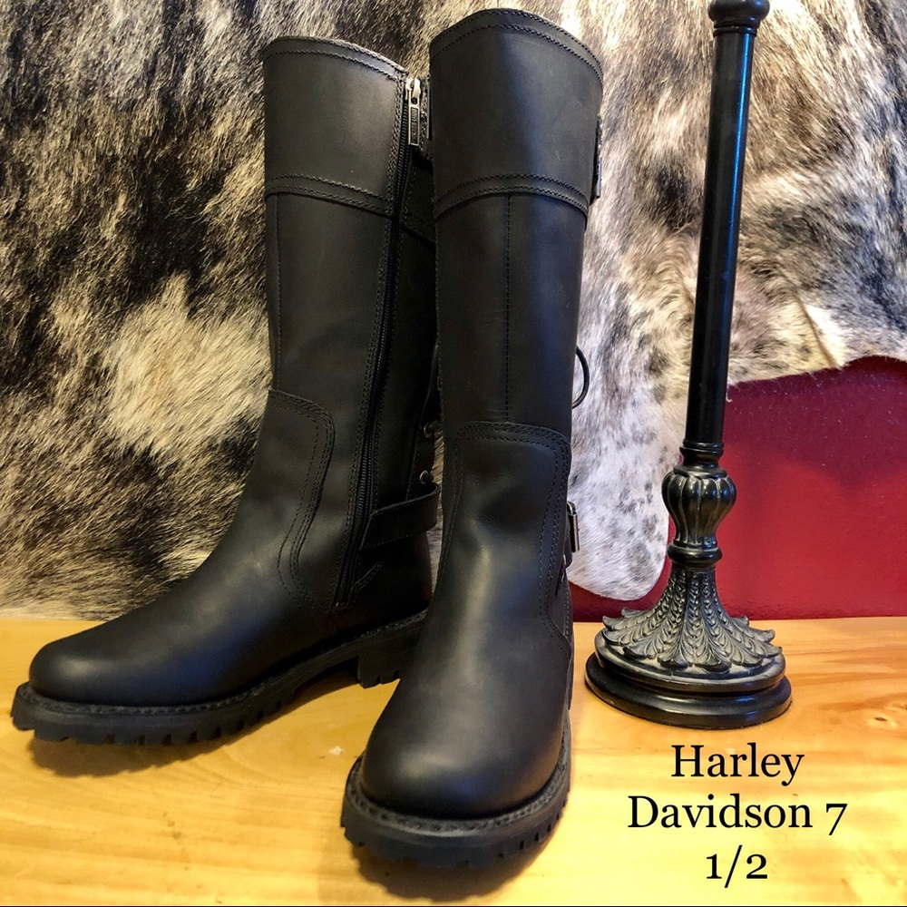 Harley-Davidson Black Women’s Combat Moto lace up Boots